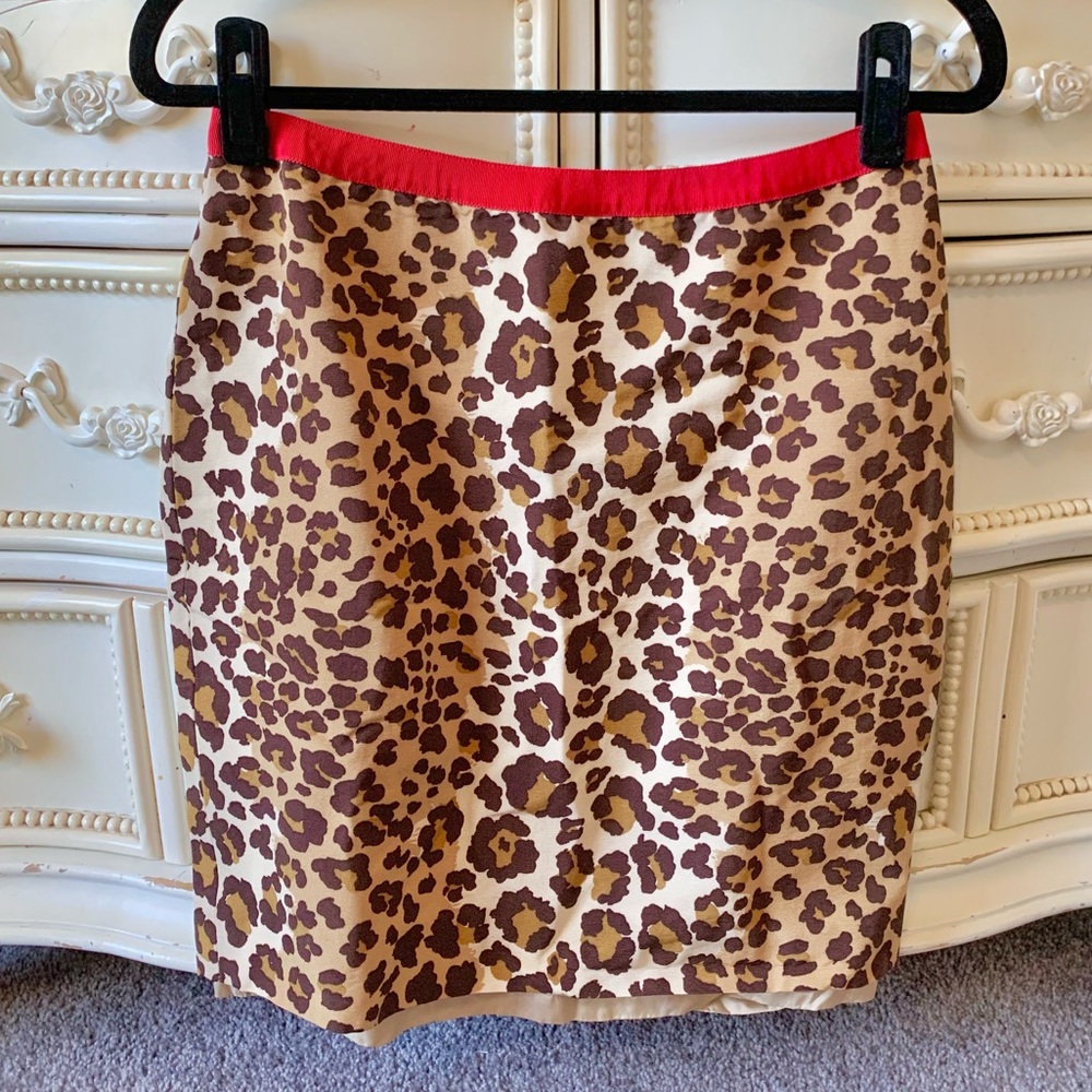 Vintage Moschino Cheap and Chic Leopard Print Skirt